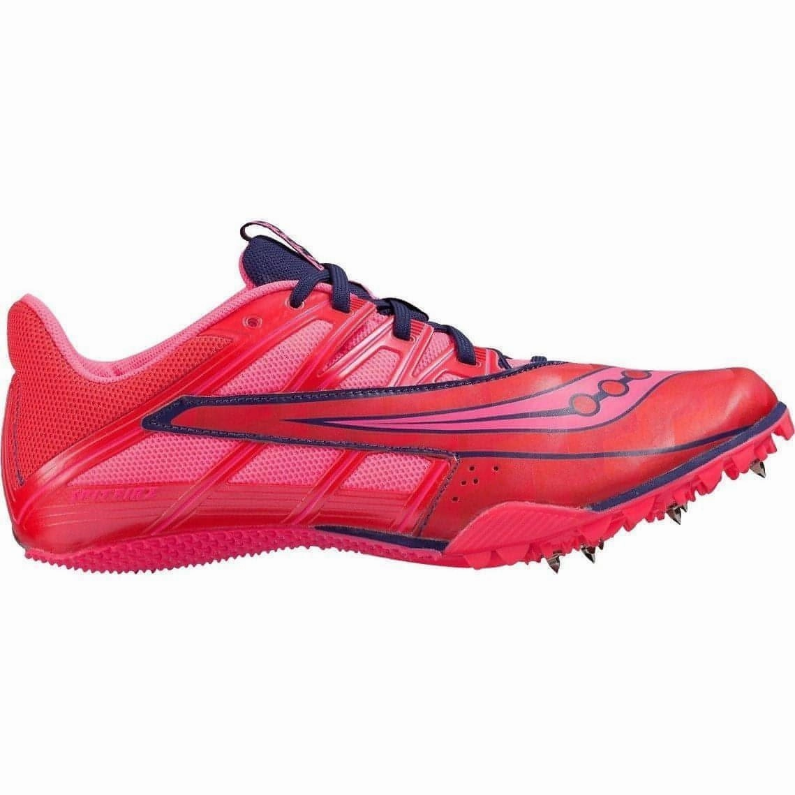 Speed Traction Saucony Spitfire 4 Womens Sprint Running Spikes - Pink