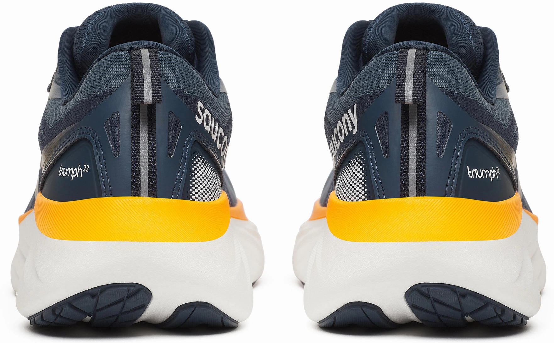 Saucony Triumph 22 Womens Running Shoes - Blue running in dark colors