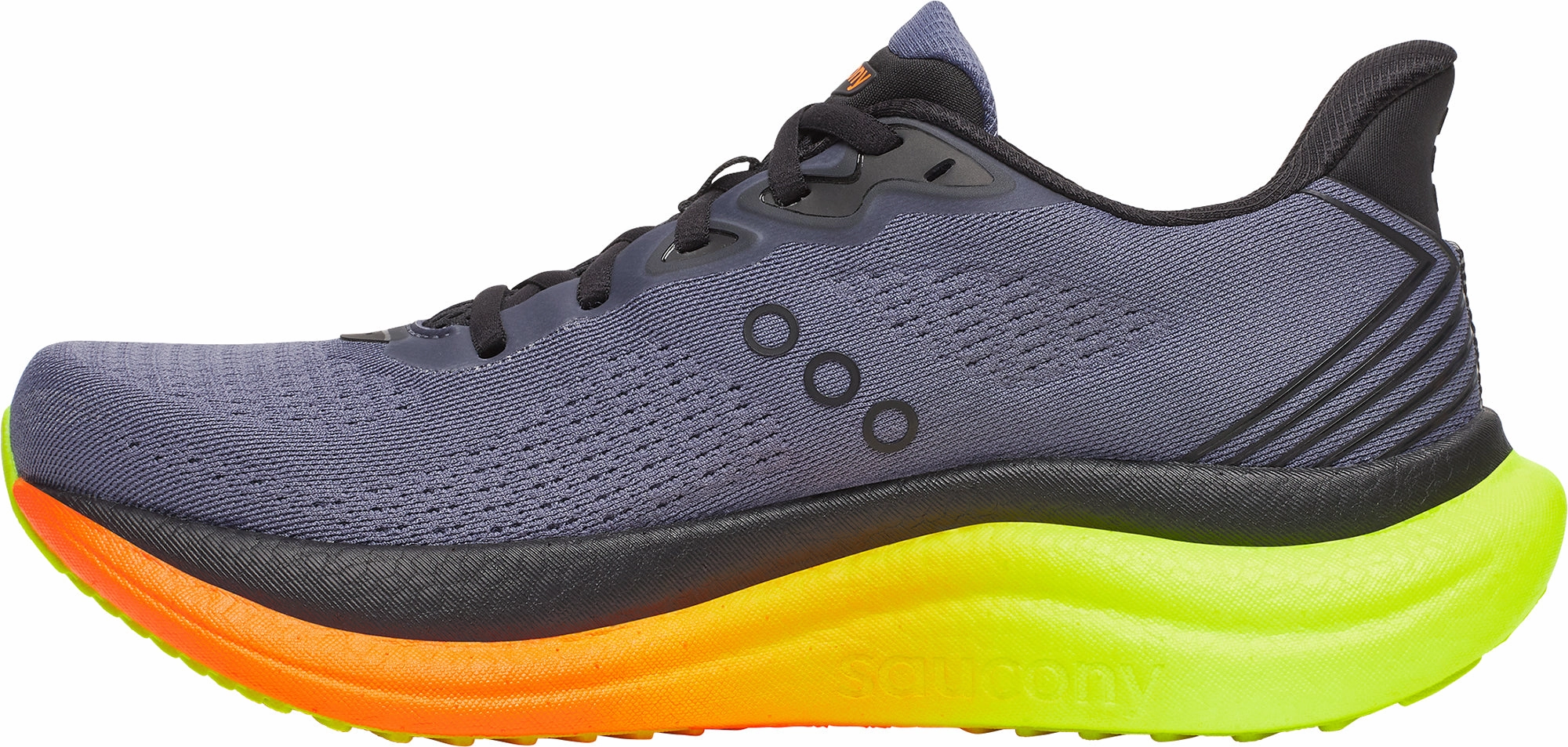 perforated upper running shoes track athlete Saucony Triumph 23 Mens Running Shoes - Grey