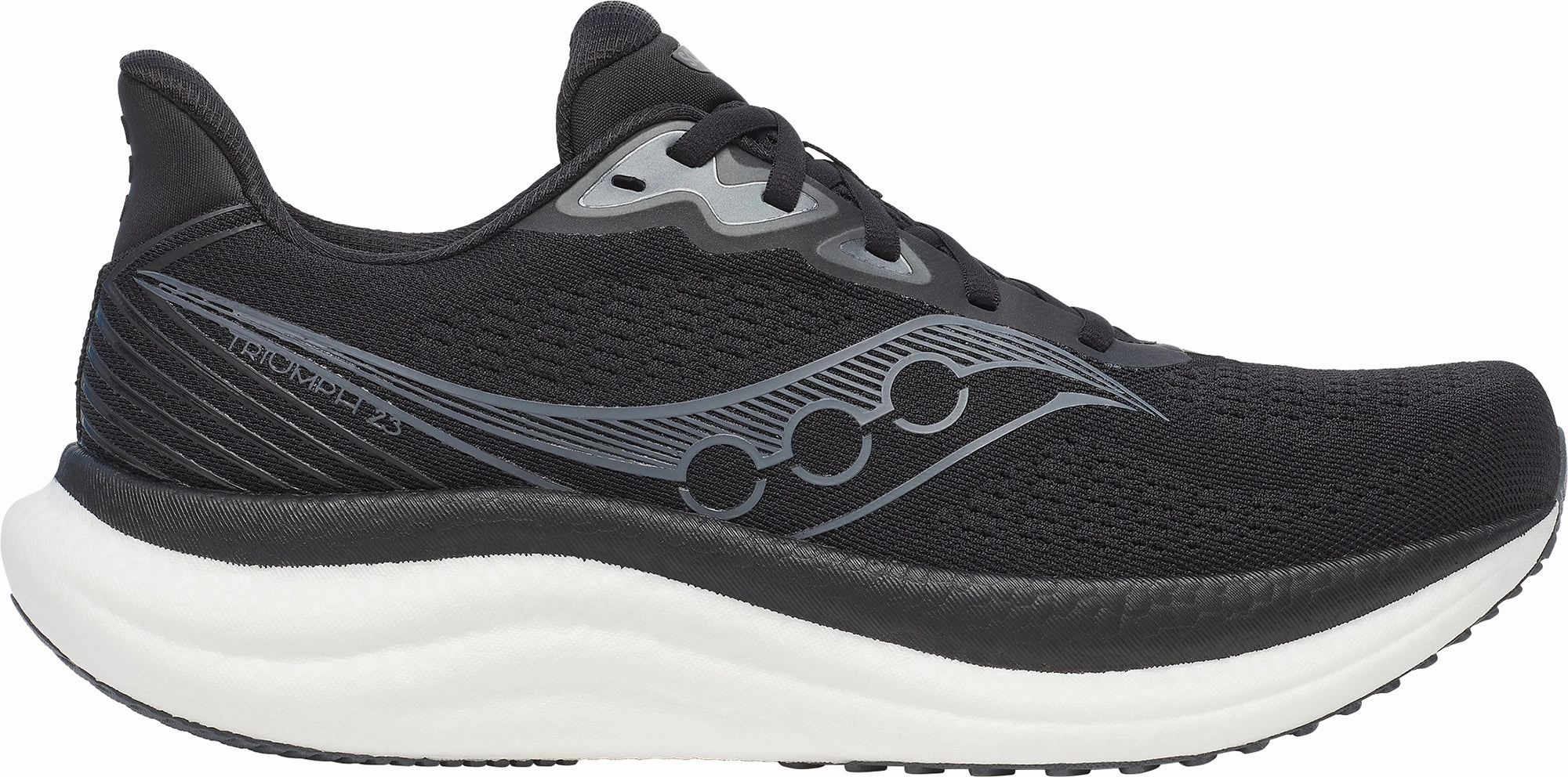 Airflow Mesh Saucony Triumph 23 WIDE FIT Mens Running Shoes - Black