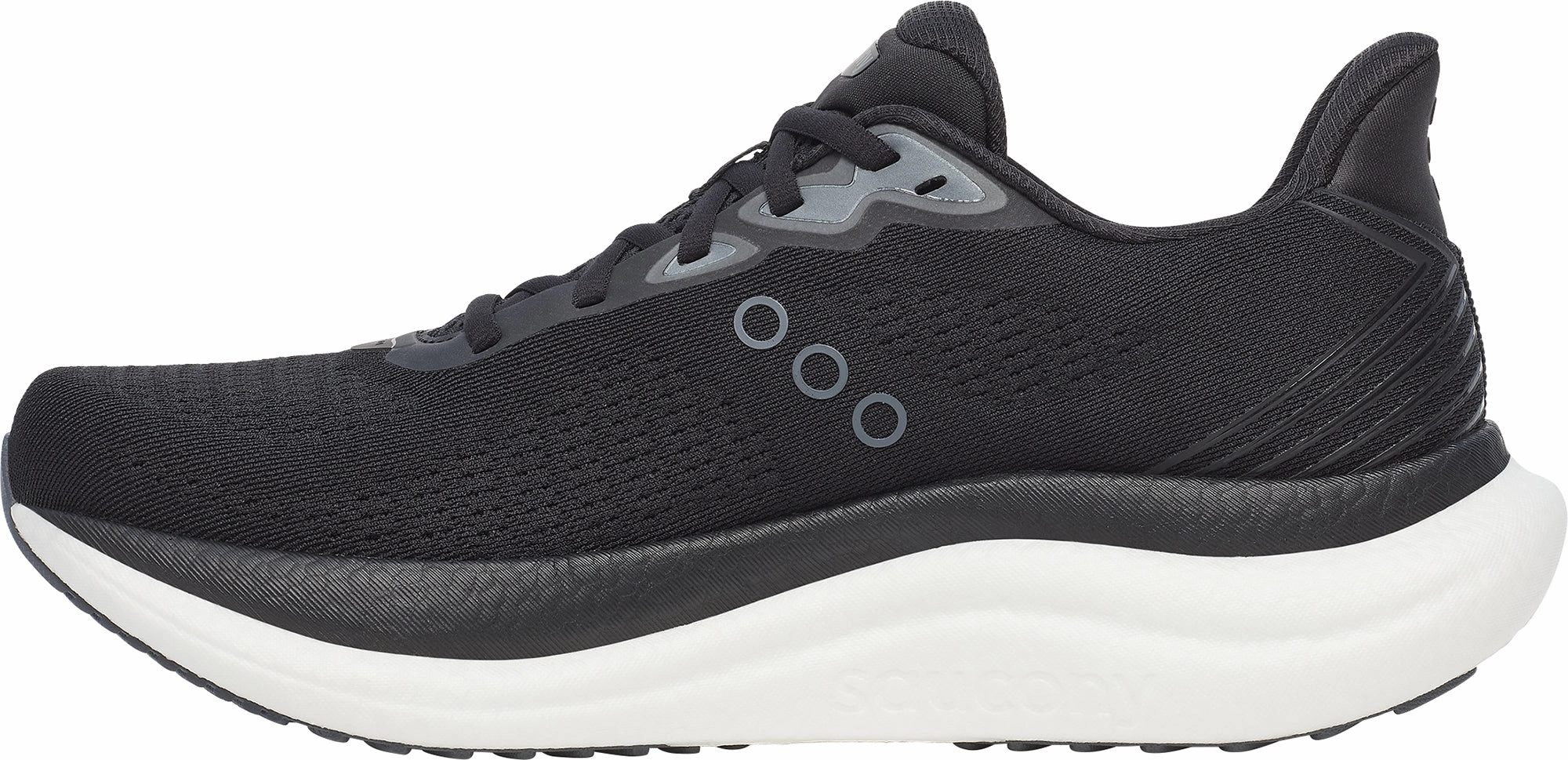 Compression Activated Foam Saucony Triumph 23 WIDE FIT Mens Running Shoes - Black