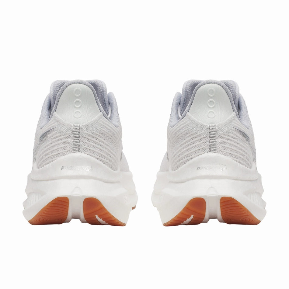 Dynamic Performance running for a way to stay connected to the community Saucony Women's Endorphin Speed 5 Running Shoes in White/Gum - Online Exclusive