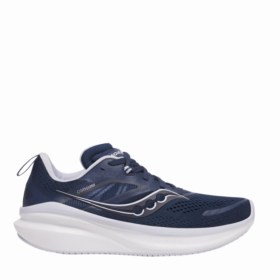 Saucony Women's Omni 22 Running Shoes in Navy/Aster AW25 StablePlatform