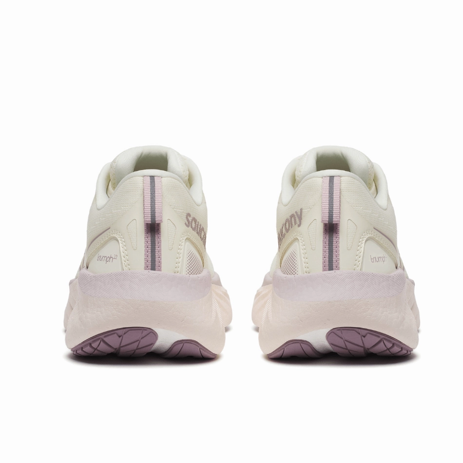 Saucony Women's Triumph 22 Running Shoes in Vanilla Anti Blister Technology Impact Diffusion
