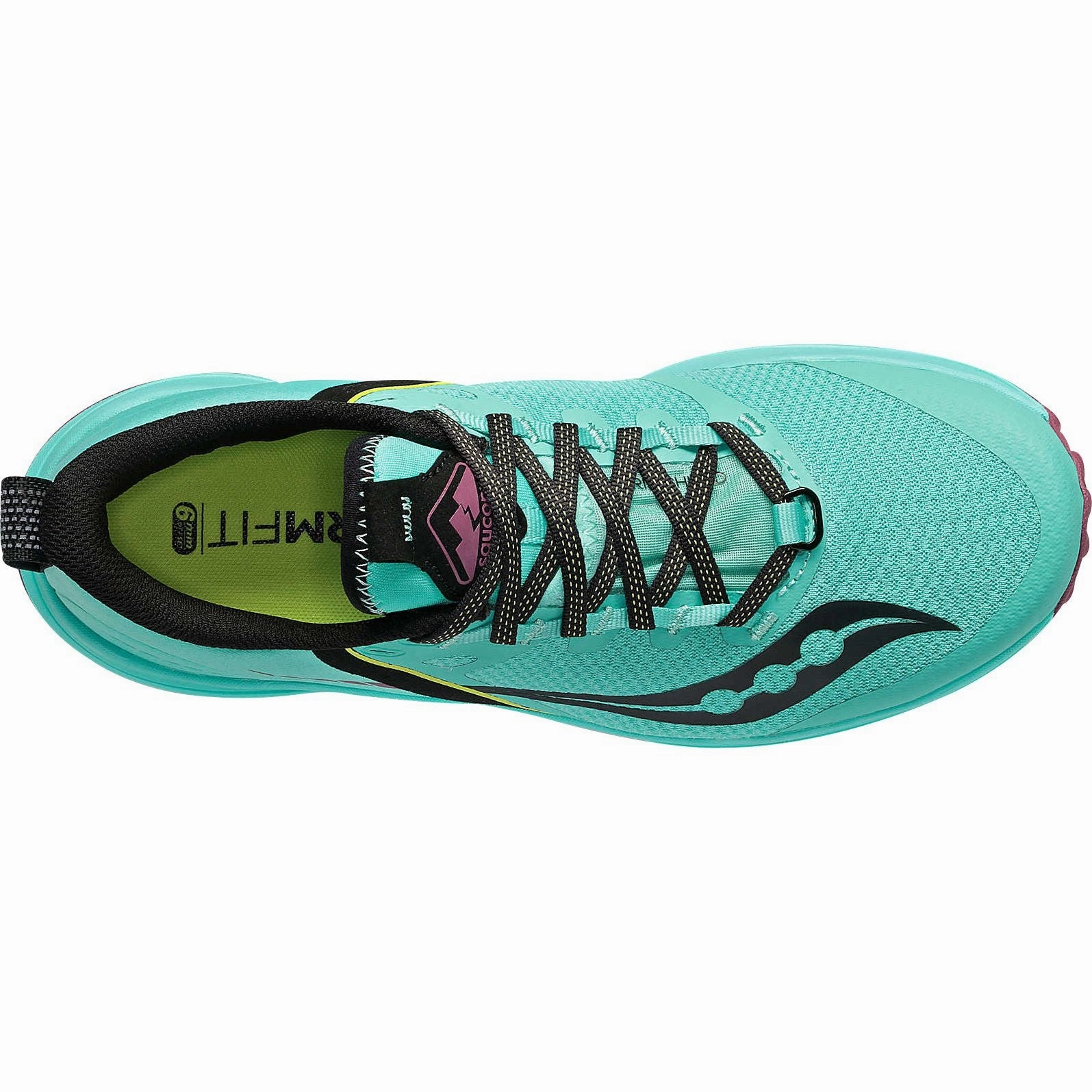 grassy terrain Flex Traction Saucony Xodus Ultra Womens Trail Running Shoes - Green