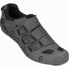Scott Aero TT Mens Road Cycling Shoes - Grey Leather Upper