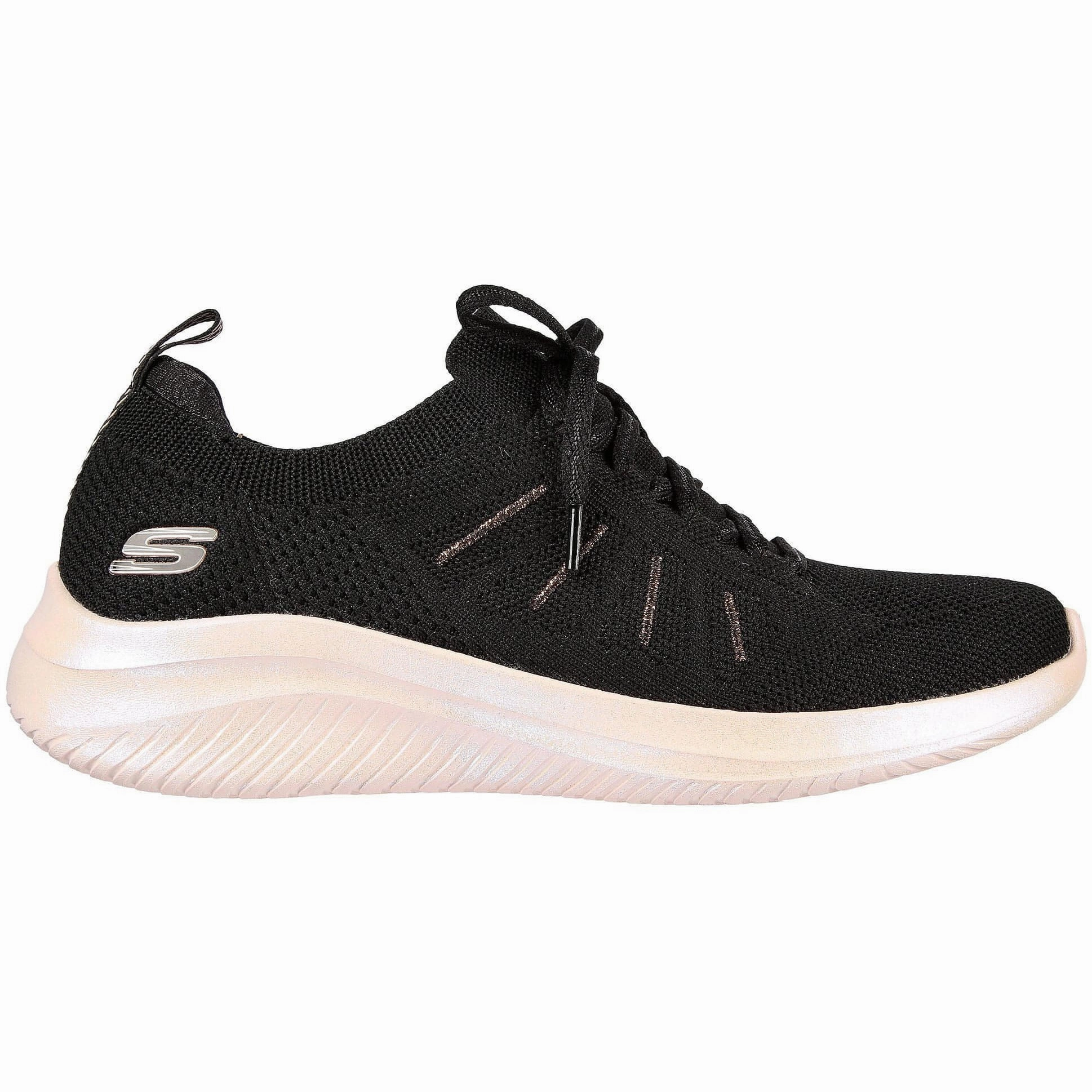 Skechers Ultra Flex 3.0 Glowing Sky Womens Training Shoes - Black Moisture Management Versatile Footwear