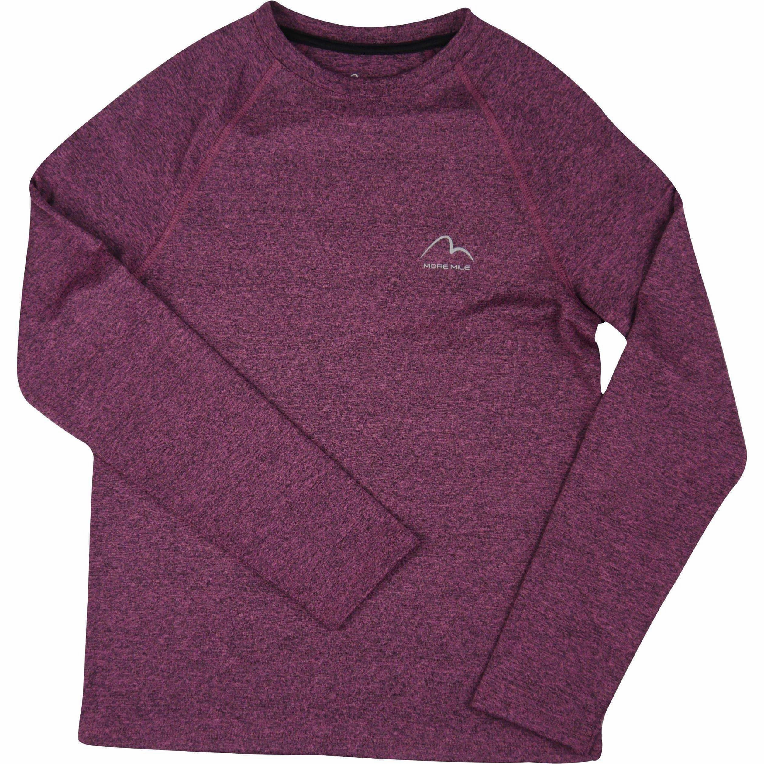 More Mile Train To Run Girls Long Sleeve Running Top - Purple No pockets
