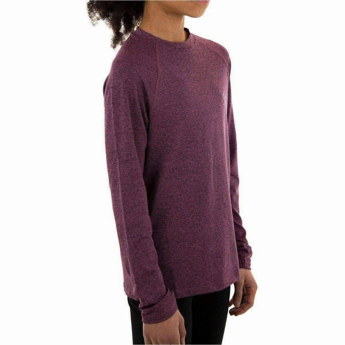 More Mile Train To Run Girls Long Sleeve Running Top - Purple Beverage