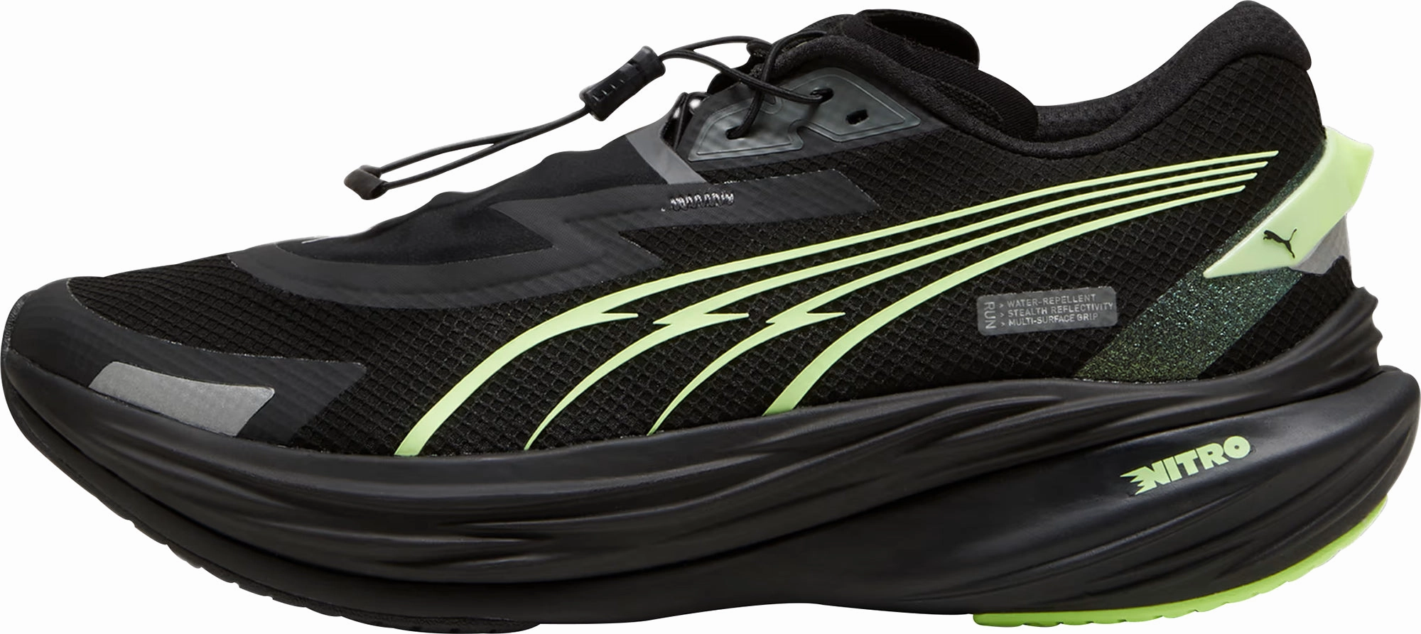 Stylish Gear Comfort Tongue Puma Deviate Nitro 3 WTR  Mens Running Shoes - Black