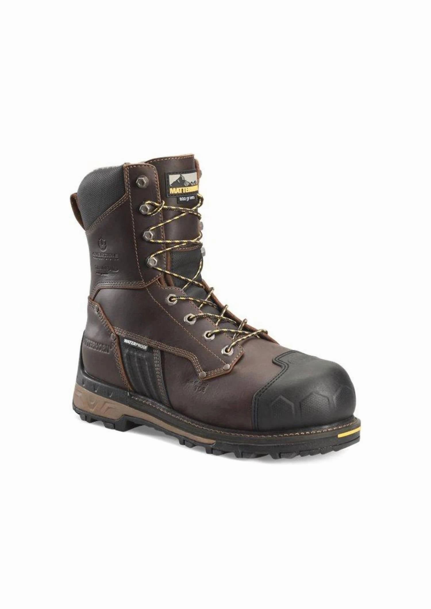 Protective Finish Snowy Path Comfortable Arch Men's Maximus 2.0 Insulated Composite Toe Work Boots In Brown