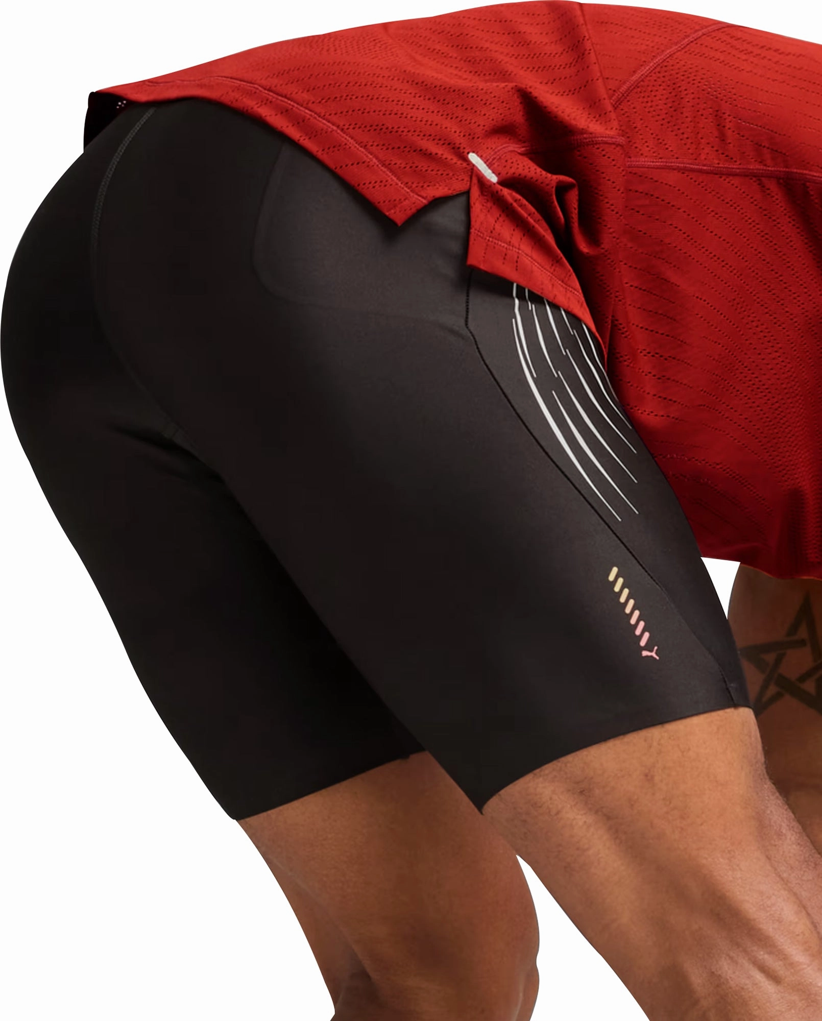 Puma Run Elite Mens Short Running Tights - Black Cool Look Pre Shrunk Cotton Blend