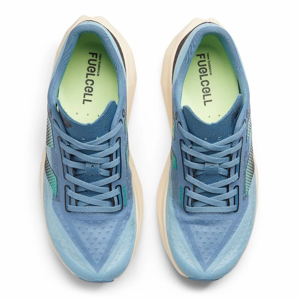 Airflow Ventilation New Balance Men's Fuelcell Rebel v4 in Heron Blue AW24