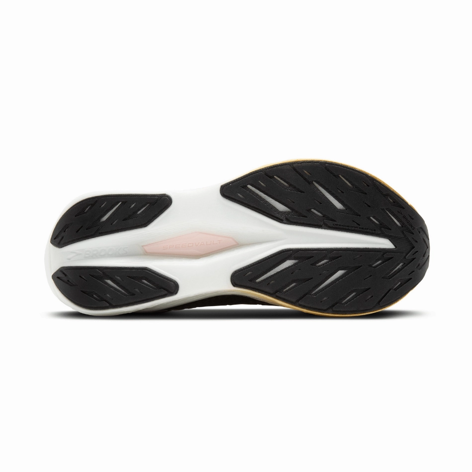 Brooks Women's Hyperion Max 2 Running Shoes in Black/Gold/Pink SS25 Comfort Technology speed work shoe applicability