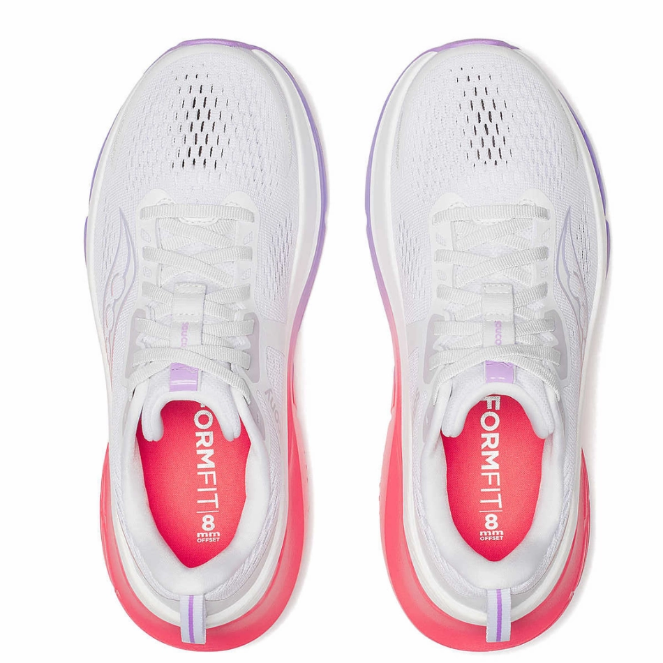 cross - training Saucony Women's Guide 18 Running Shoes in White/Crocus - Online Exclusive