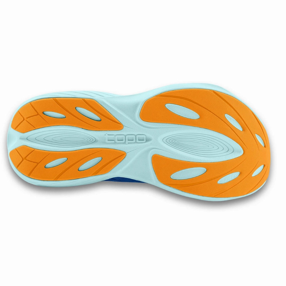 Topo Men's Atmos Running Shoes in Blue/Orange AW25 quick - drying - technology shoes
