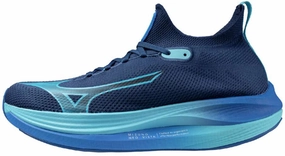 Mizuno Neo Vista Mens Running Shoes - Blue Strategic Ventilation Ports Strappy