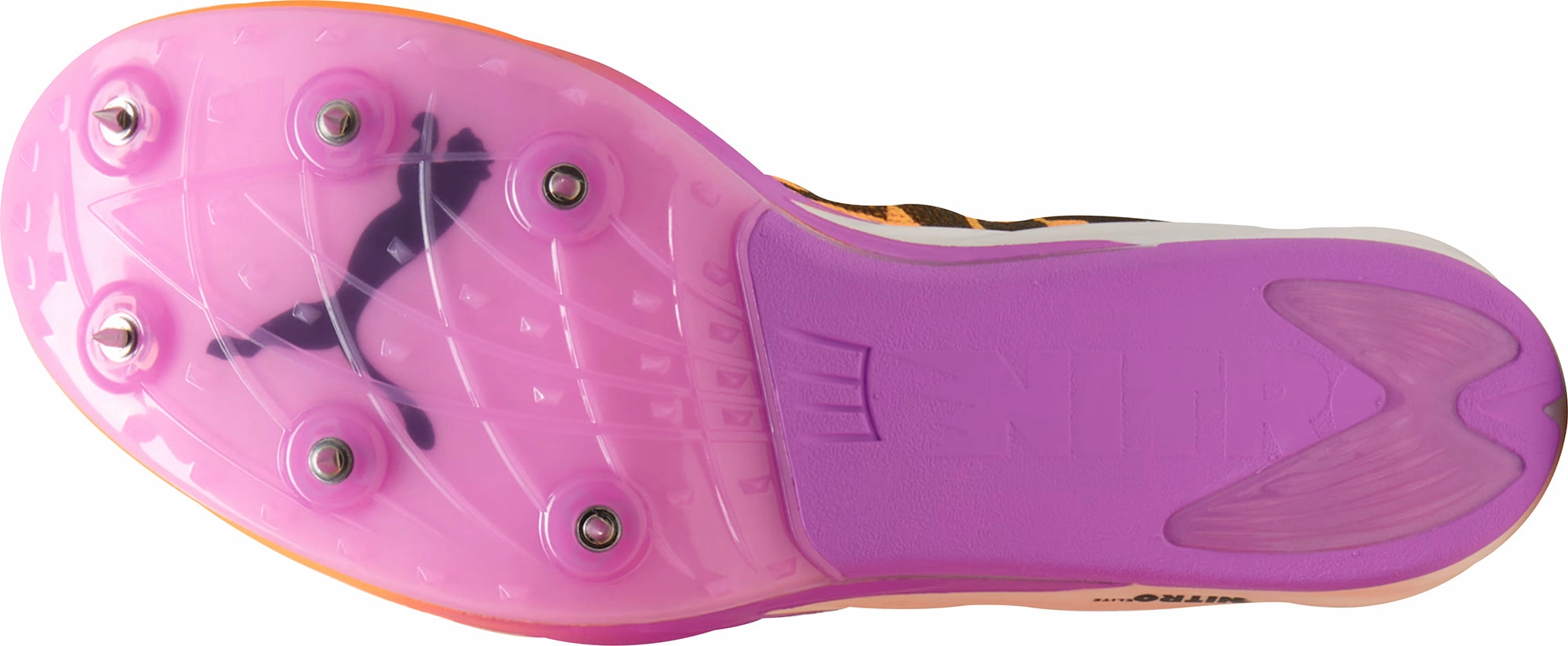 Puma Nitro Elite 3 Long Distance Running Spikes - Orange Sharp Grip Smooth Feel