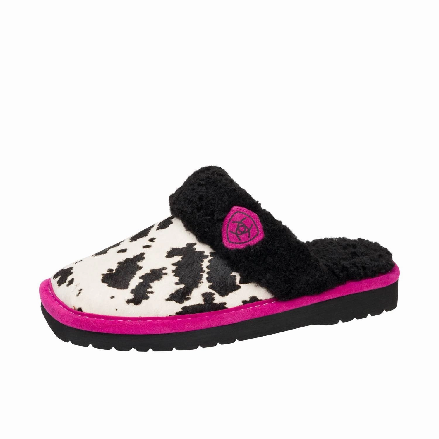 Relaxing Step Women's Jackie Square Toe Exotic Print Pink Pony Slipper In Multi