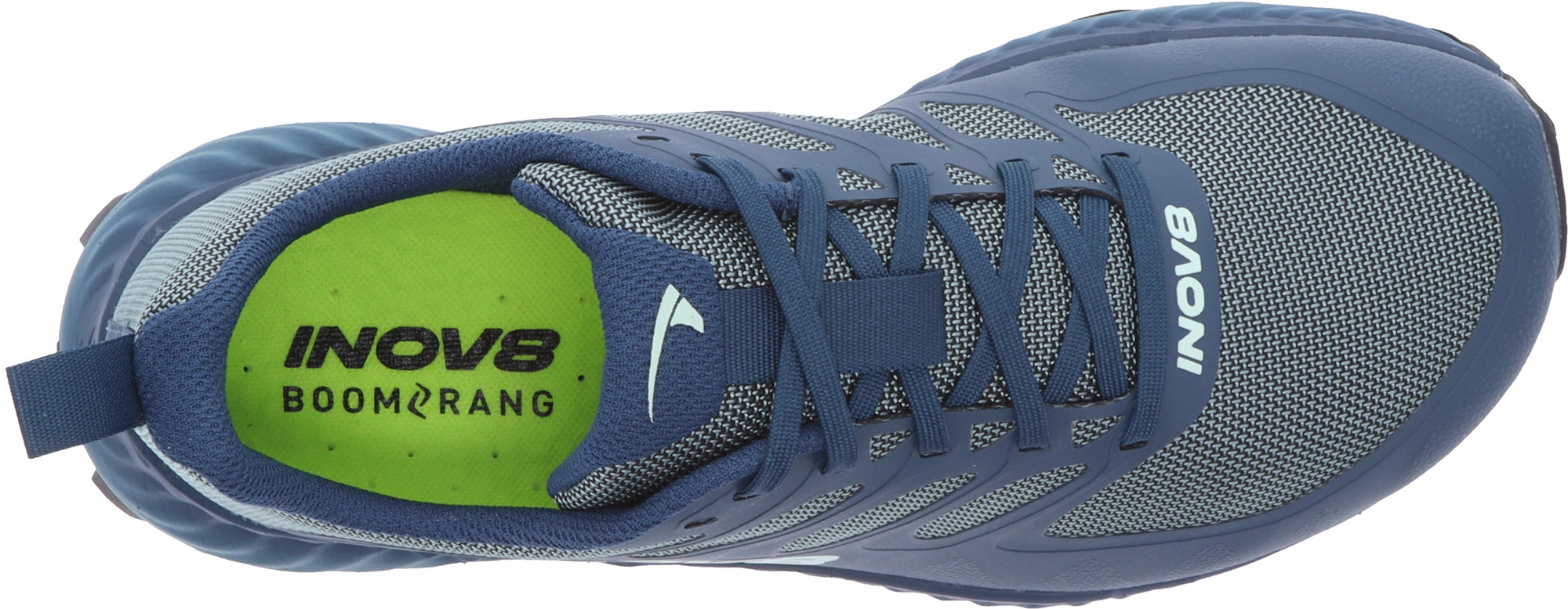 Inov8 Mudtalon WIDE FIT Womens Trail Running Shoes - Blue Unidirectional Flex Lines Reactive Rocker Geometry