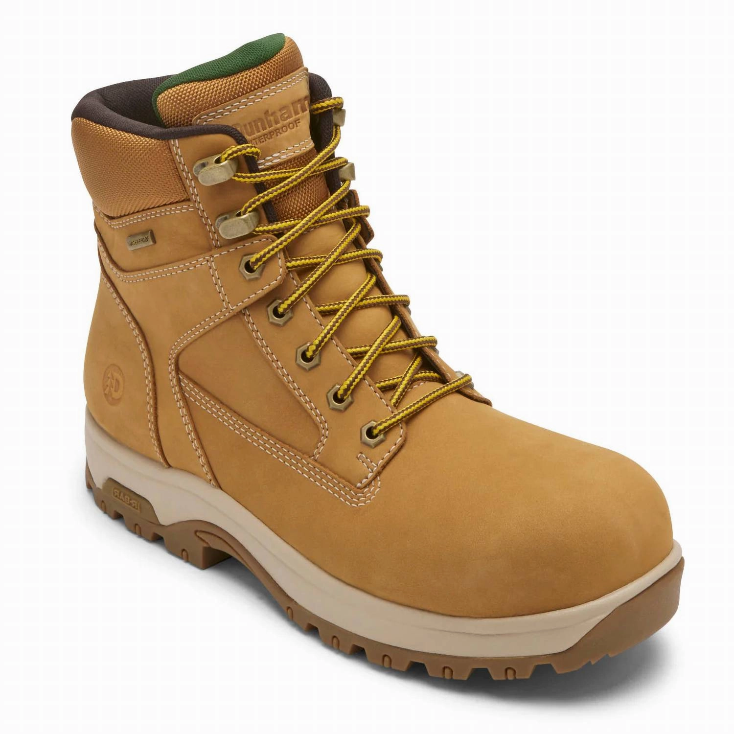 Flexible Frame Rough Terrain Step Control Men's 8000Works 6" Waterproof Safety Plain Toe Boot - Medium Width In Wheat
