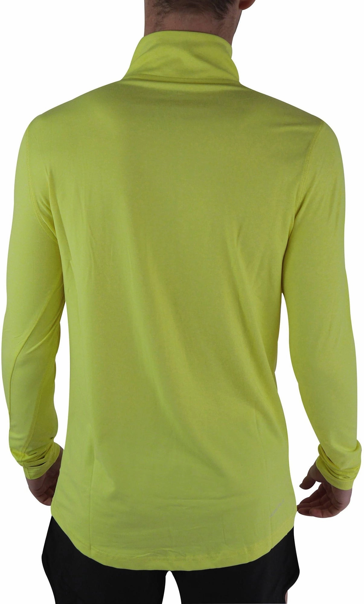 Bright More Mile ESAA Half Zip Long Sleeve Mens Running Top - Yellow