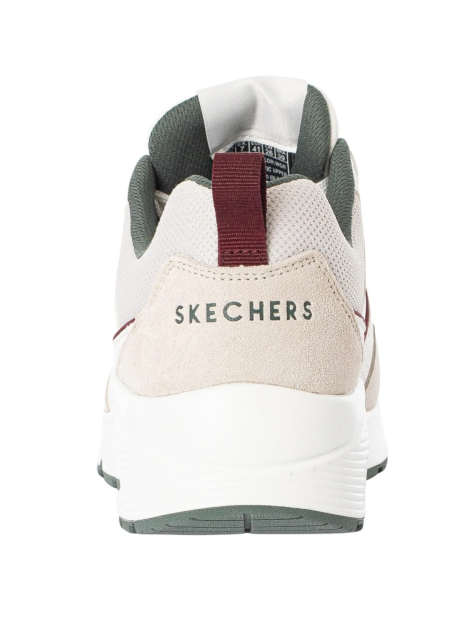 Arch Design Easy Match Skechers Men's Uno Retro White Sneaker Shoes