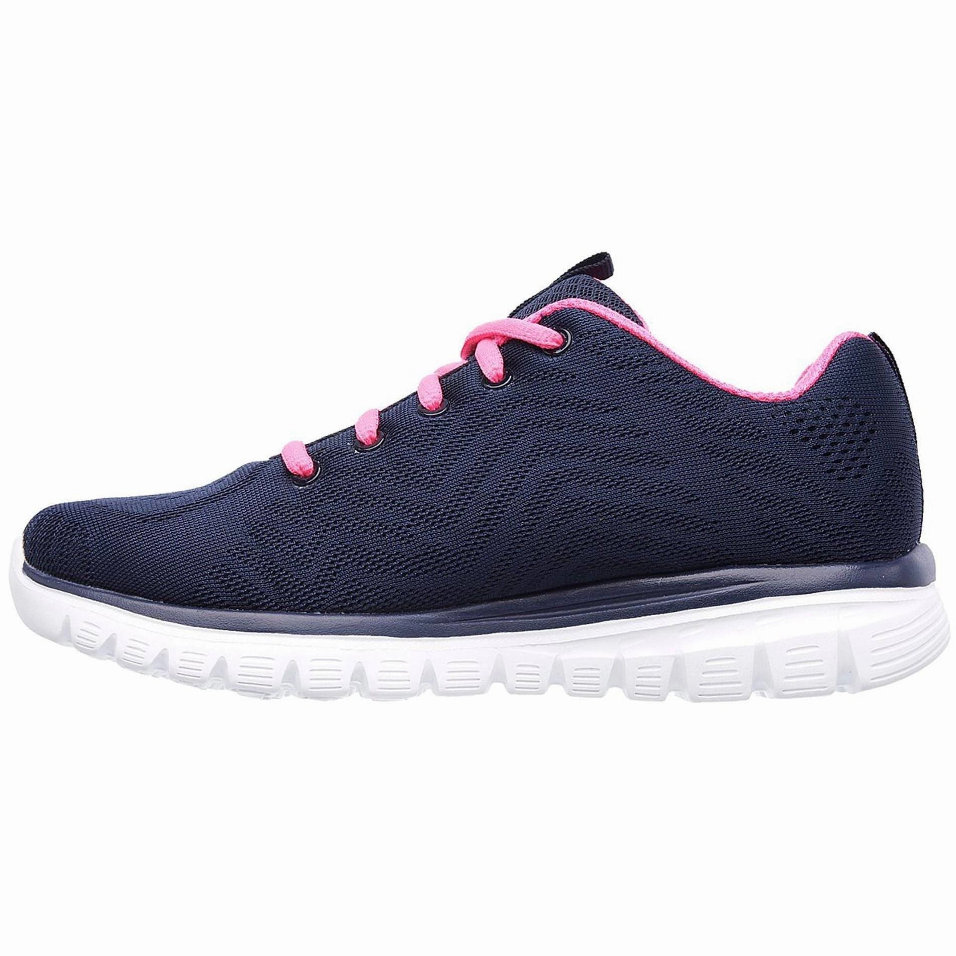 Skechers Graceful WIDE FIT Womens Training Shoes - Navy All Day Comfort Engineering