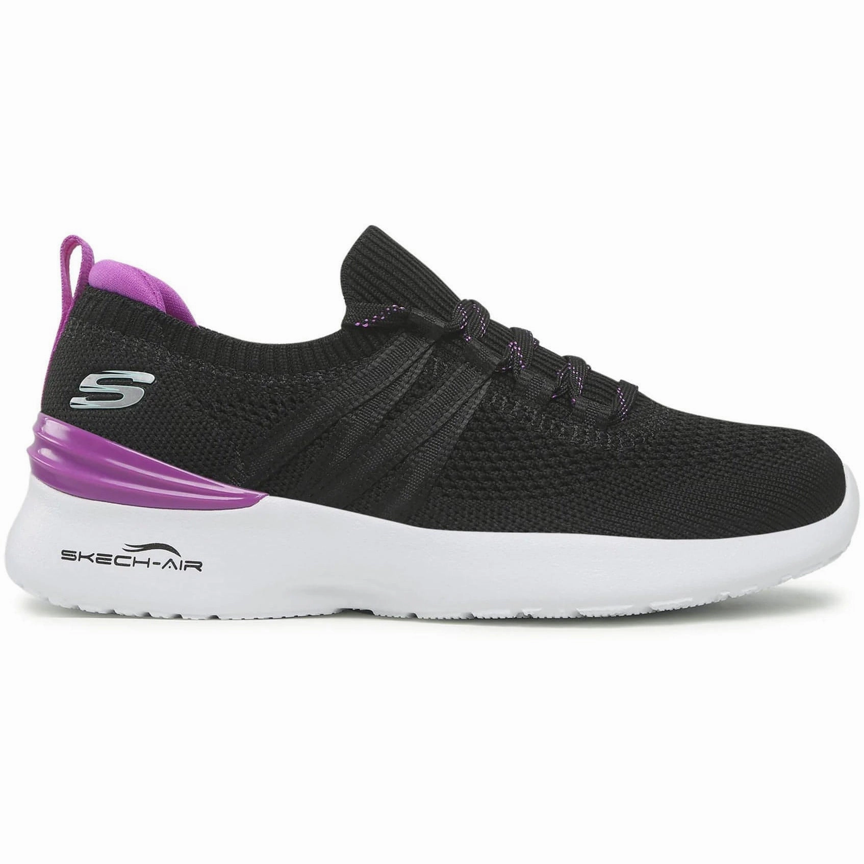 Microfiber Layers Skechers Skech-Air Dynamight Bright Cheer Womens Training Shoes - Black