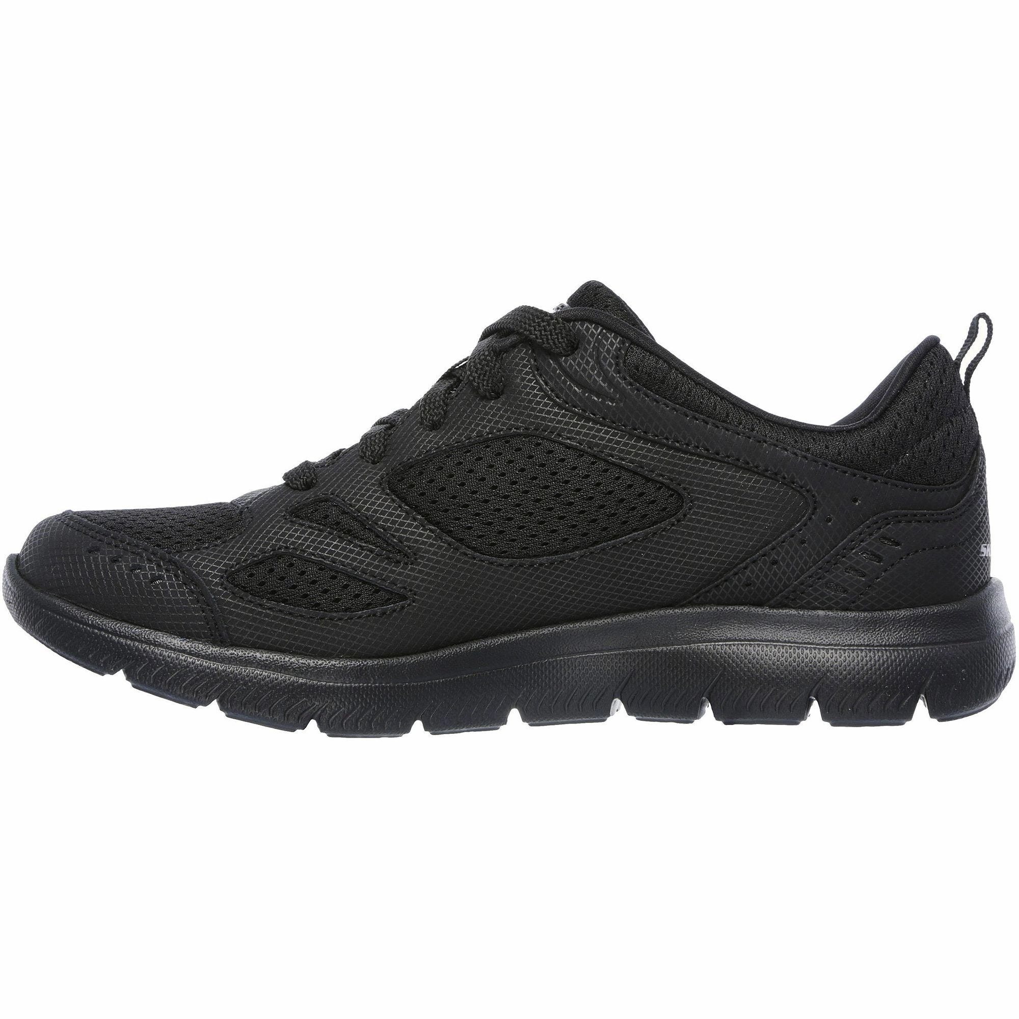 Skechers Summits Suited Womens Training Shoes - Black Eco Friendly Foam Flexible Choice