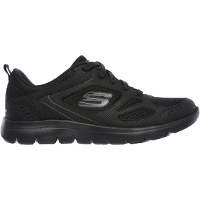 Skechers Summits Suited Womens Training Shoes - Black Removable Footbed System Jumping Support
