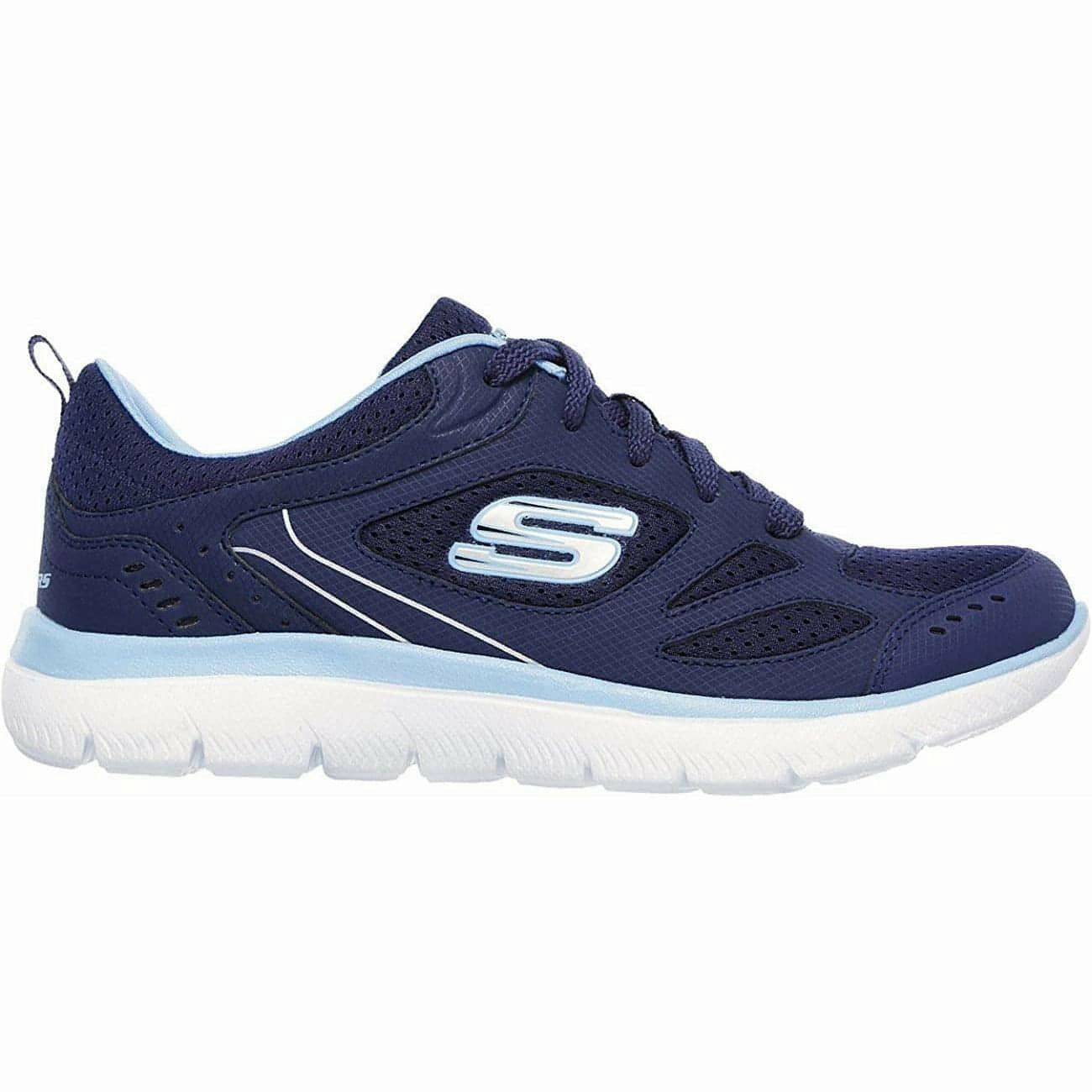 Shock dispersion High Traction Tread Skechers Summits Suited Womens Training Shoes - Navy