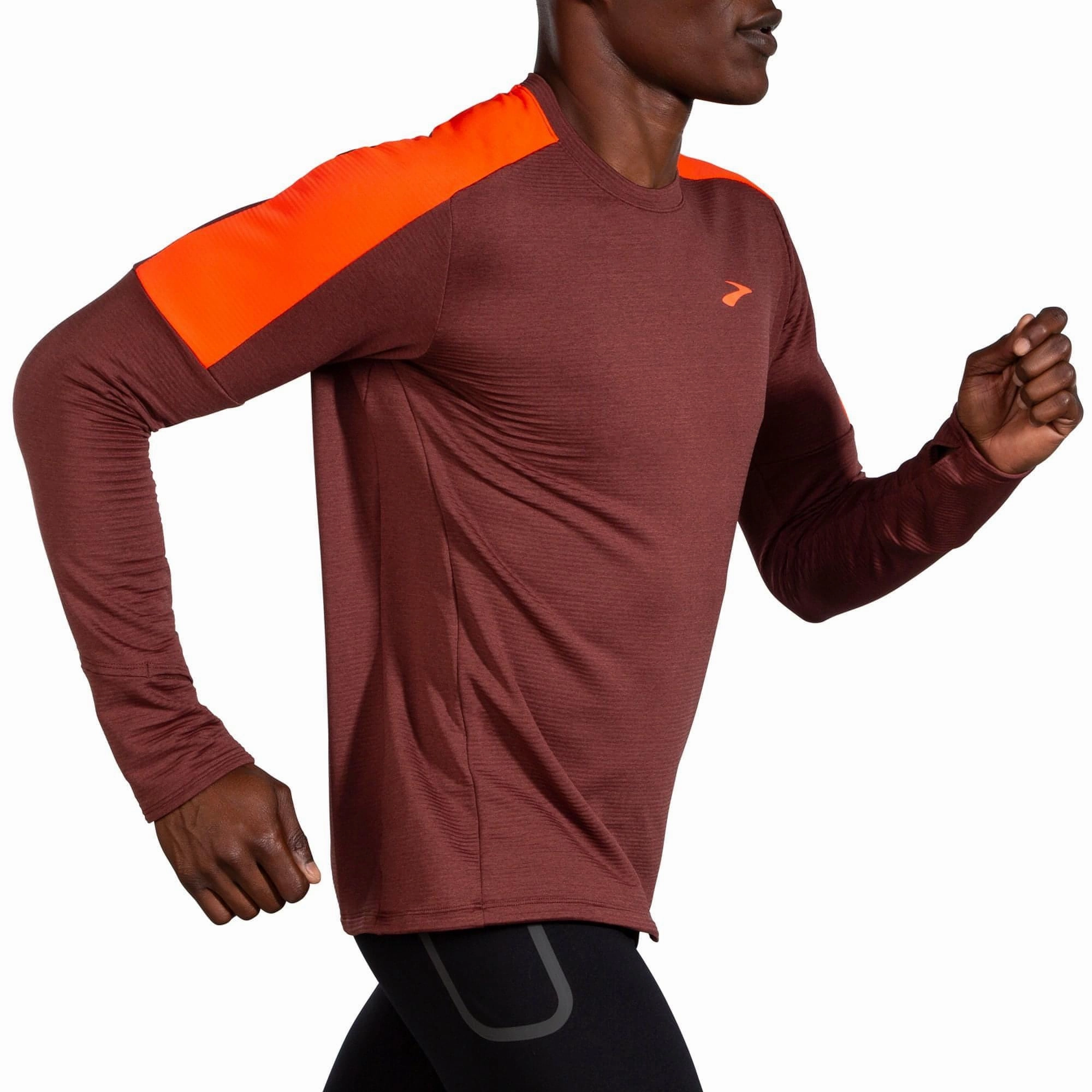 Brooks Notch Thermal 2.0 Long Sleeve Mens Running Top - Red City shopper