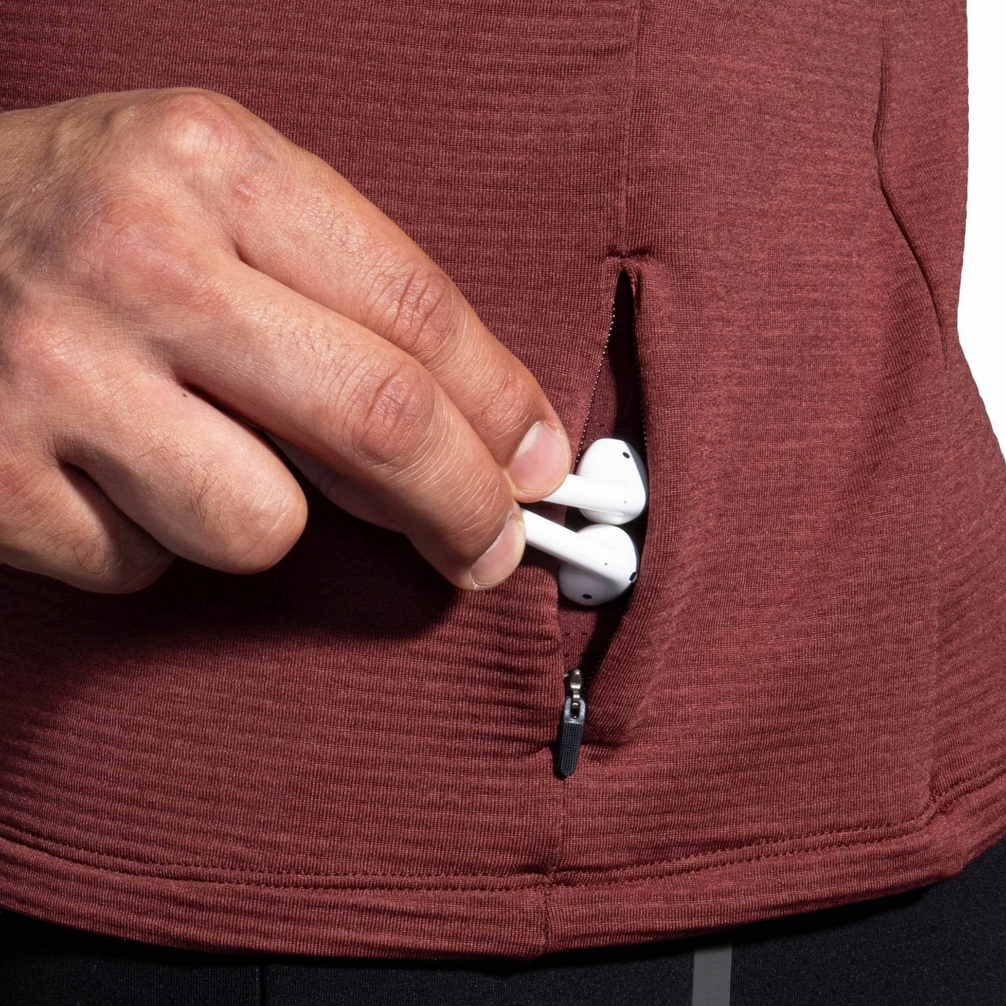 Pillow Shelf Brooks Notch Thermal 2.0 Long Sleeve Mens Running Top - Red