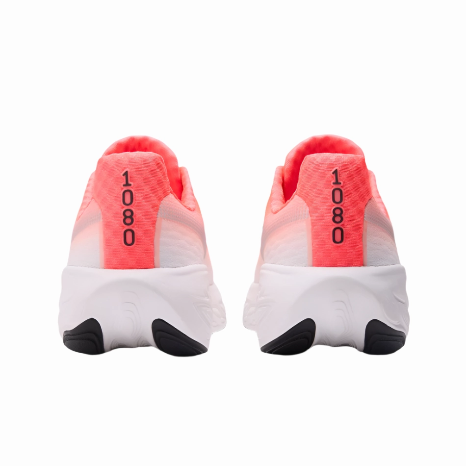 New Balance Men's 1080 V14 2E Wide Fitting Running Shoes in Urgent Red/Rain Cloud/BlackAW25 Energycell