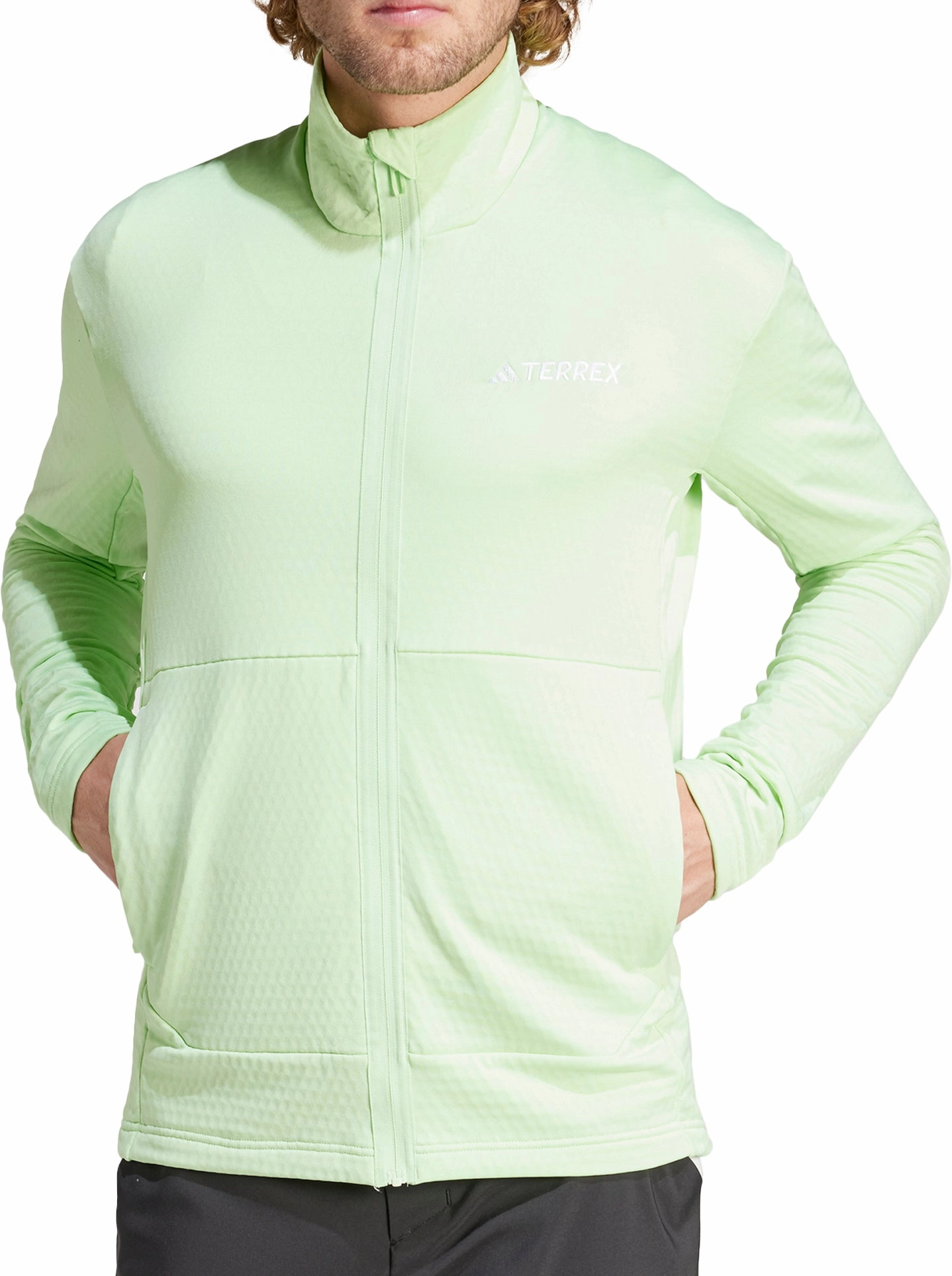 Everyday Comfort adidas Terrex Multi Light Fleece Mens Running Jacket - Green