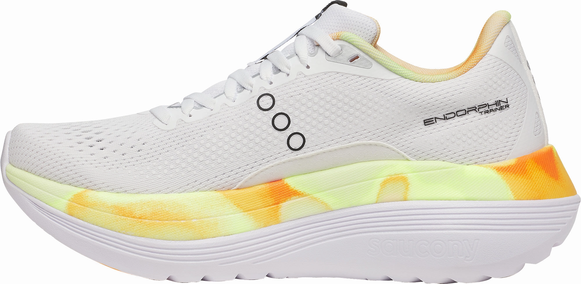 Shock Reducing Saucony Endorphin Trainer Womens Running Shoes - White