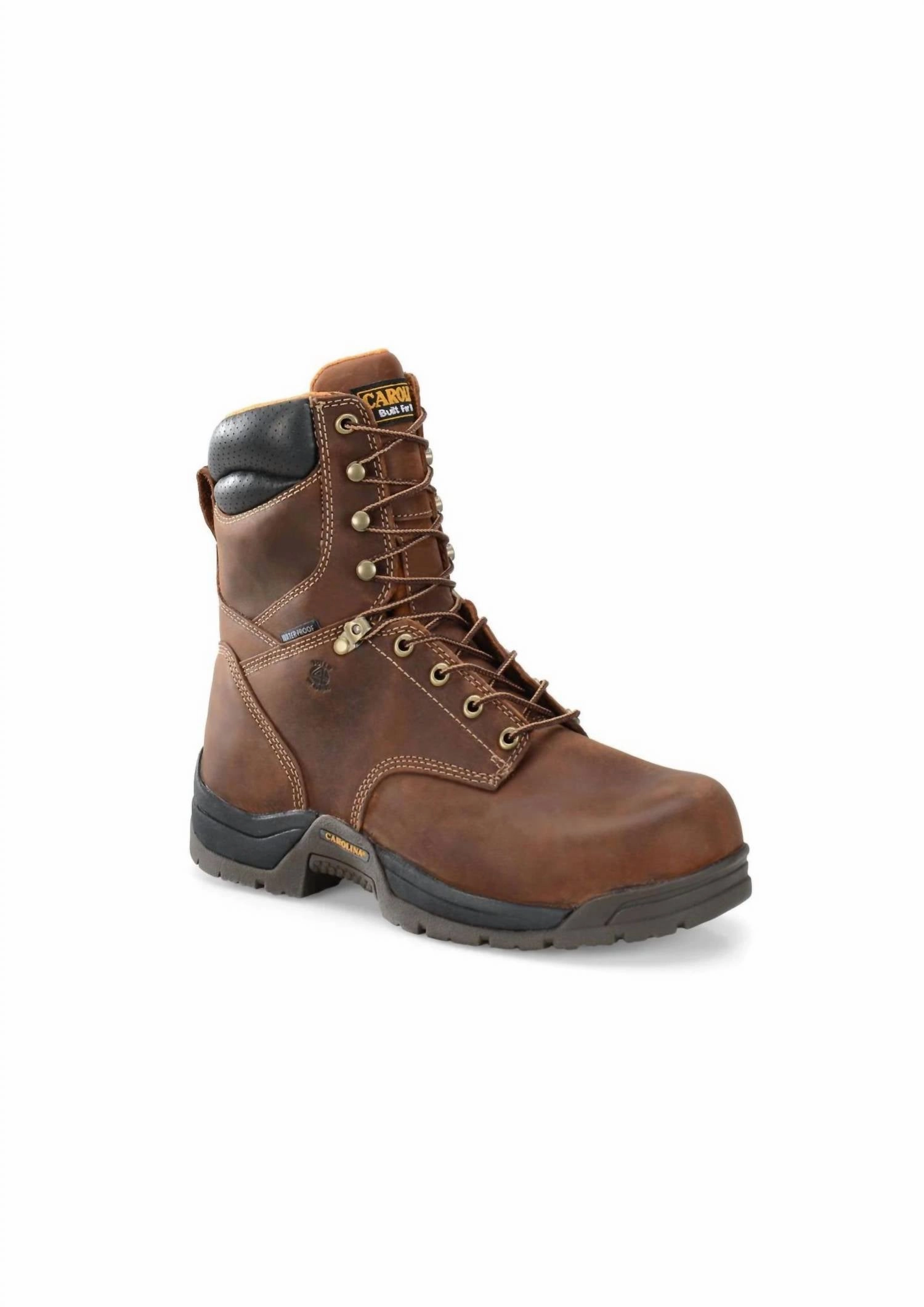 Men's Bruno Hi Broad Toe 8" Work Boots In Brown Essential Piece Lift Up