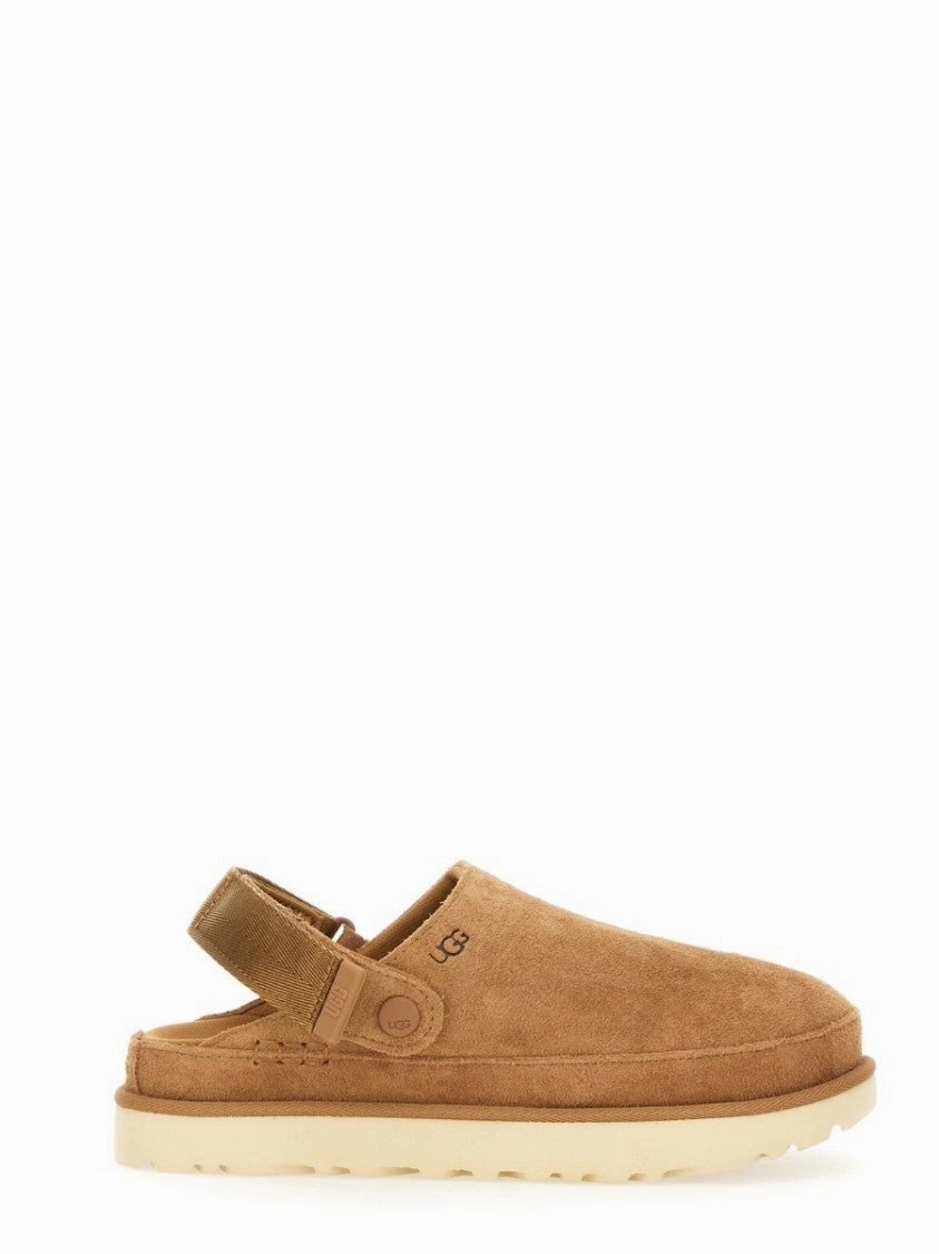 Slip-On Suede Clogs With Strap No-Slip Grip
