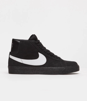 Outdoor Flow Nike SB Blazer Mid Shoes - Black / White - Black - Black