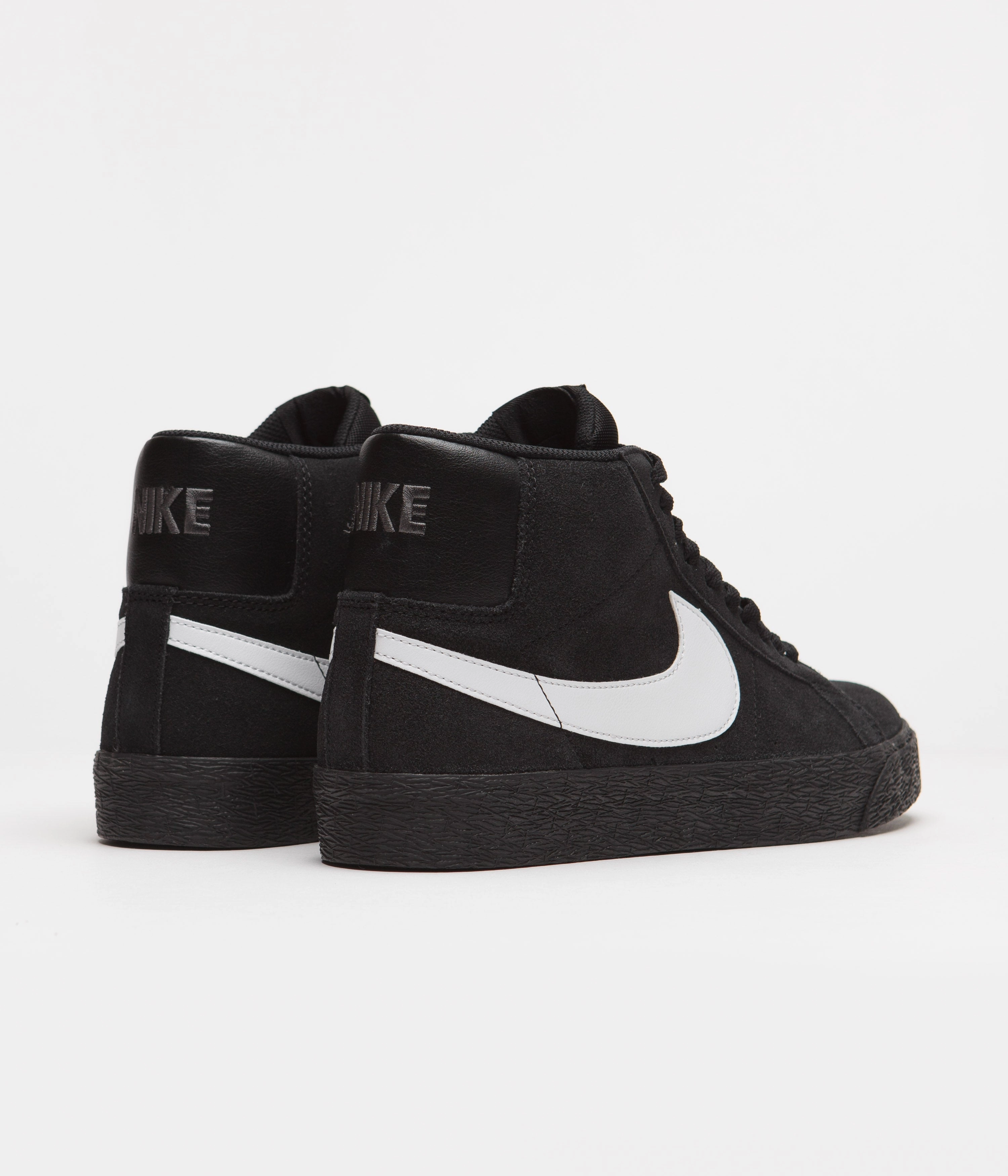 Nike SB Blazer Mid Shoes - Black / White - Black - Black All Day Ride Active Walk