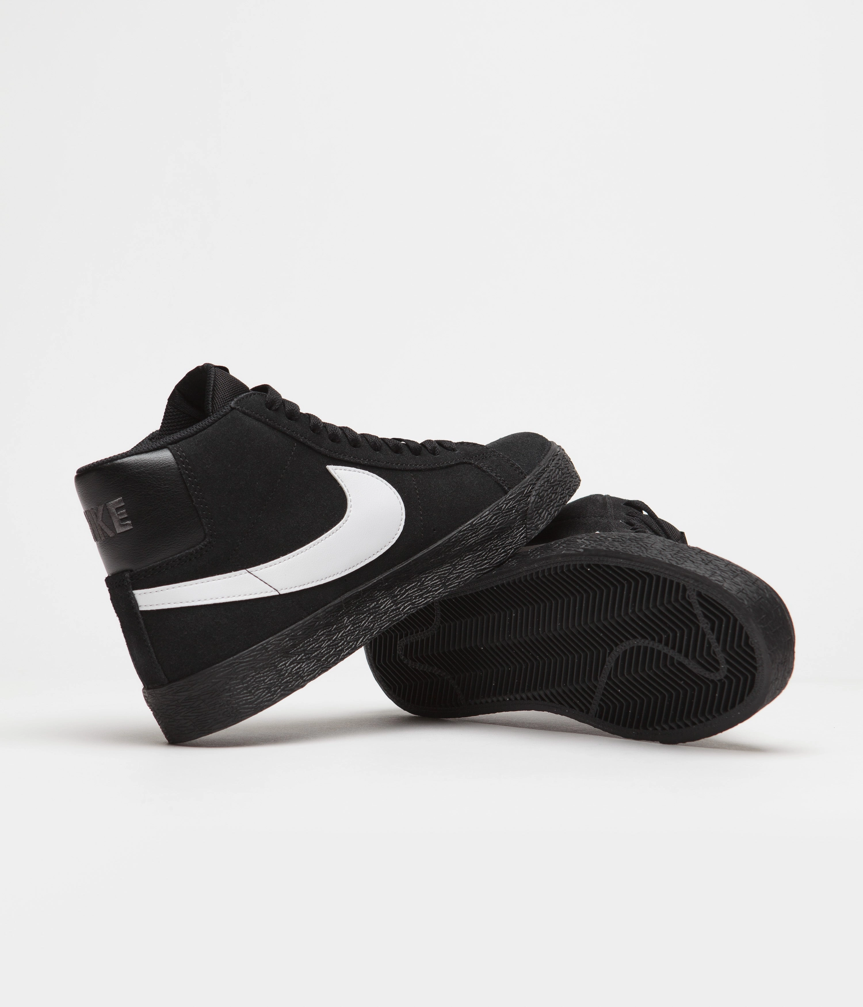 Nike SB Blazer Mid Shoes - Black / White - Black - Black Dynamic Movement City Walking