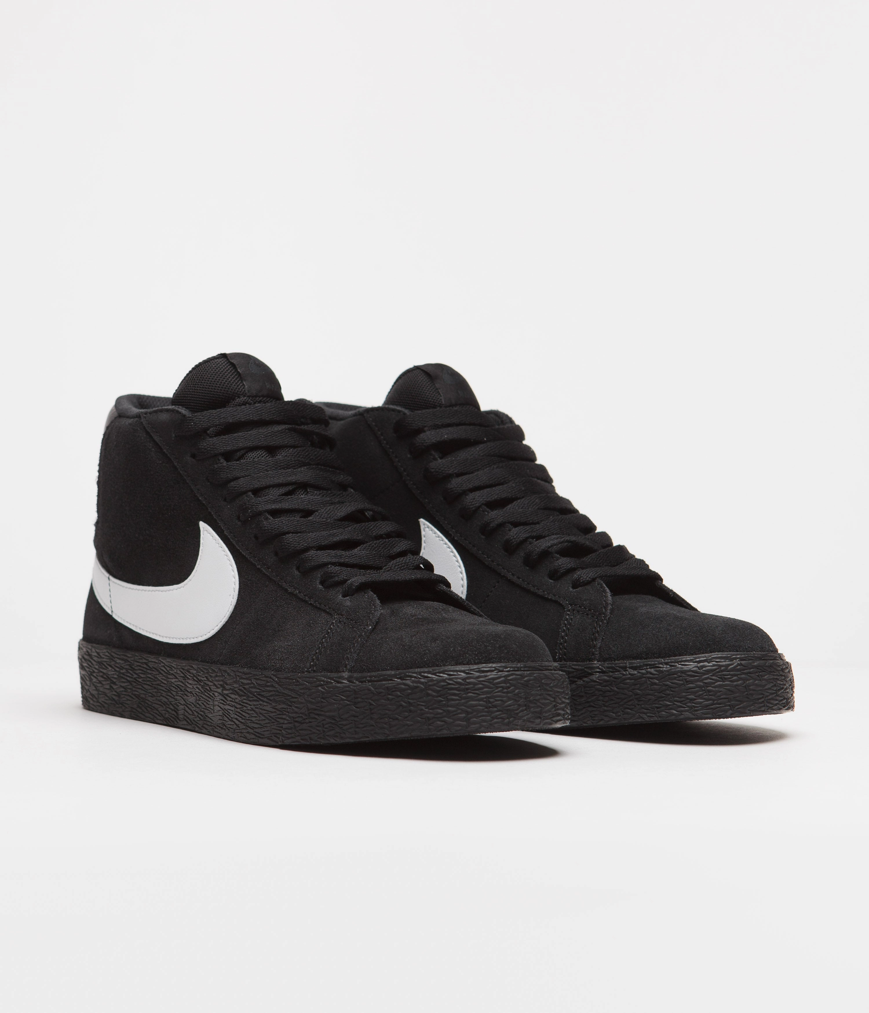 Landing Power Nike SB Blazer Mid Shoes - Black / White - Black - Black