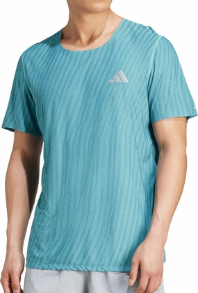 adidas ADI365 ClimaCool  Short Sleeve Mens Running Top - Green Fresh Style