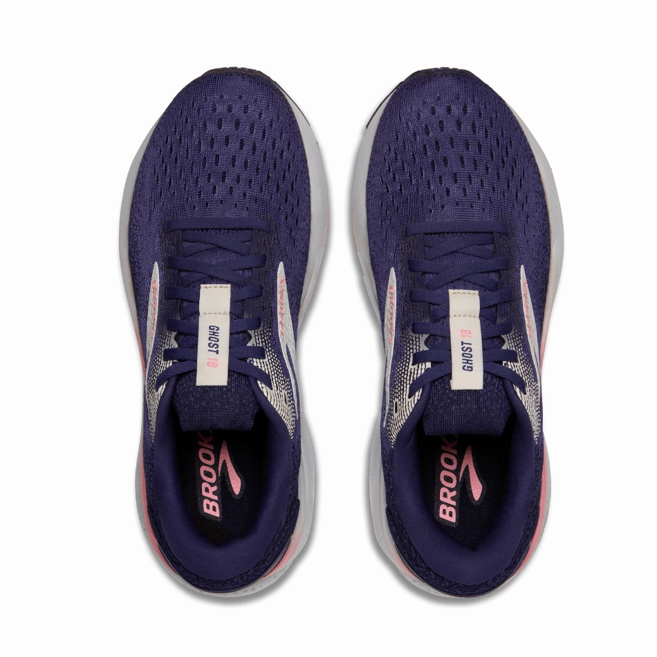 Brooks Women's Ghost 16 Running Shoes in Blue Ribbon/Dianthus/Peacoat SS25 Style - and - function