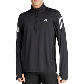 Medicine adidas Own The Run Half Zip Long Sleeve Mens Running Top - Black