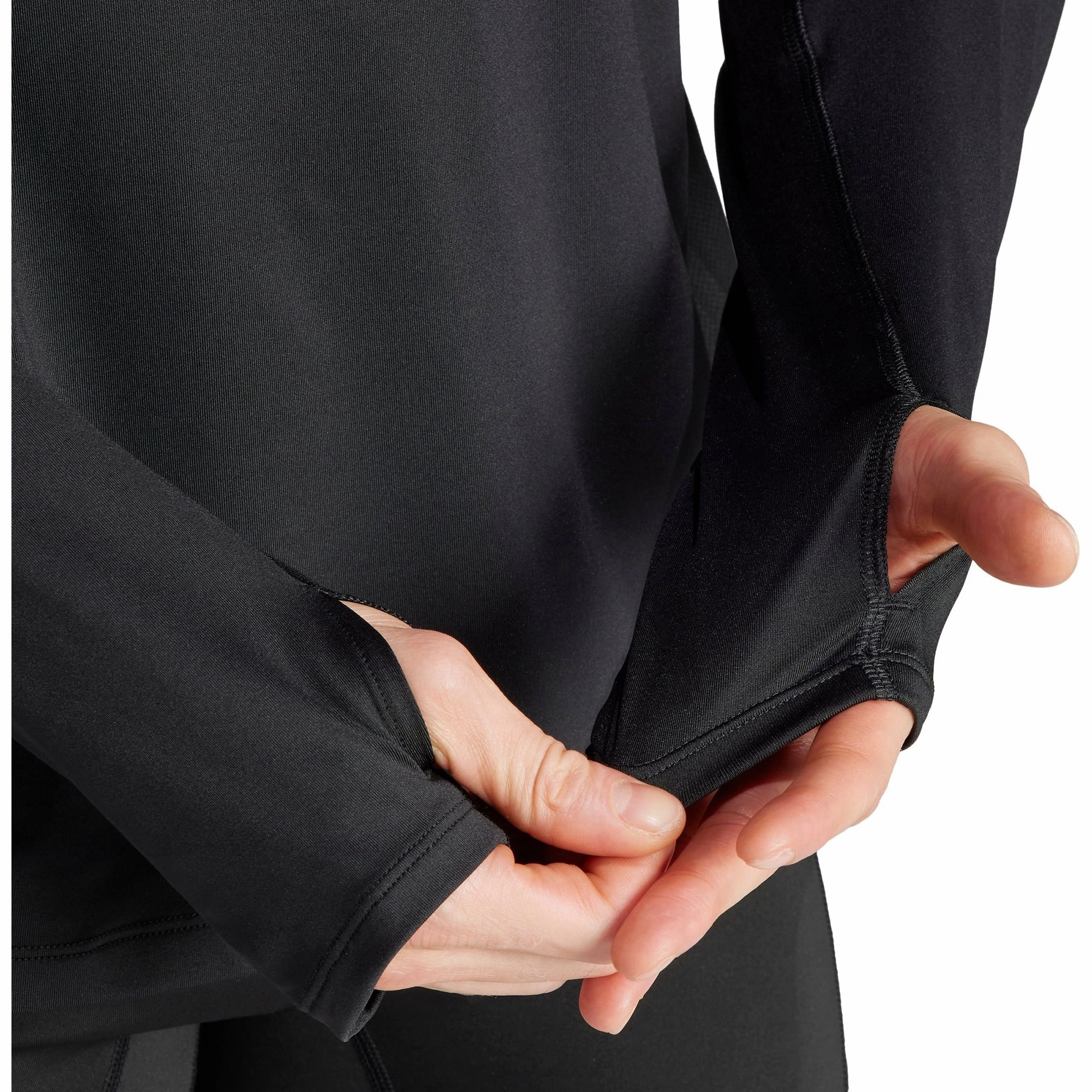 Forest camp adidas Own The Run Half Zip Long Sleeve Mens Running Top - Black