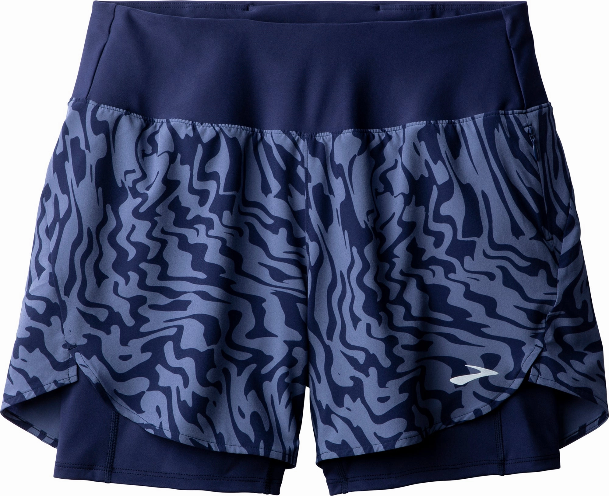 Warehouse Work Brooks 5 Inch Chaser 2 In 1 Womens Running Shorts - Blue