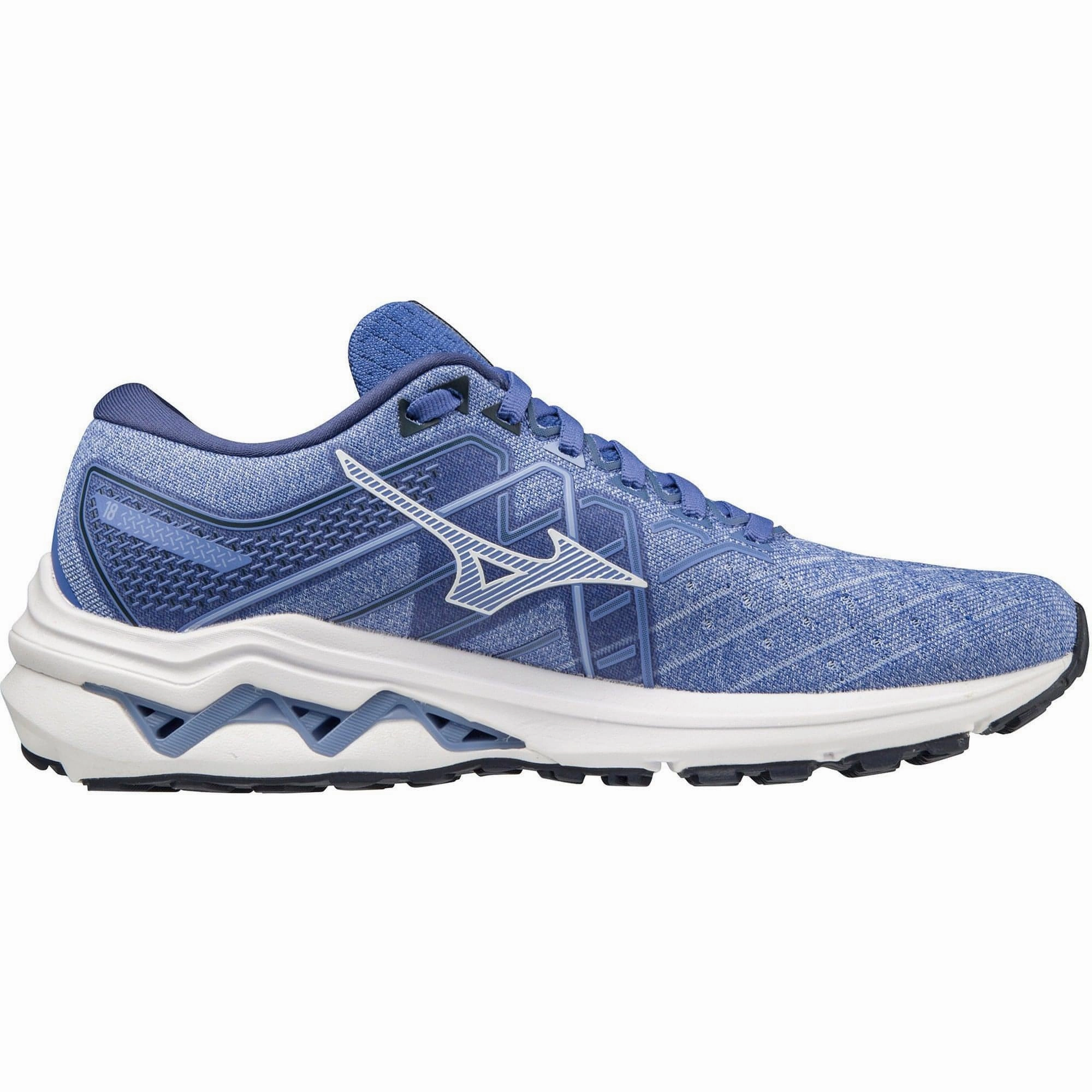 Abrasion Proof Toe Guard On The Go Mizuno Wave Inspire 18 Womens Running Shoes - Blue
