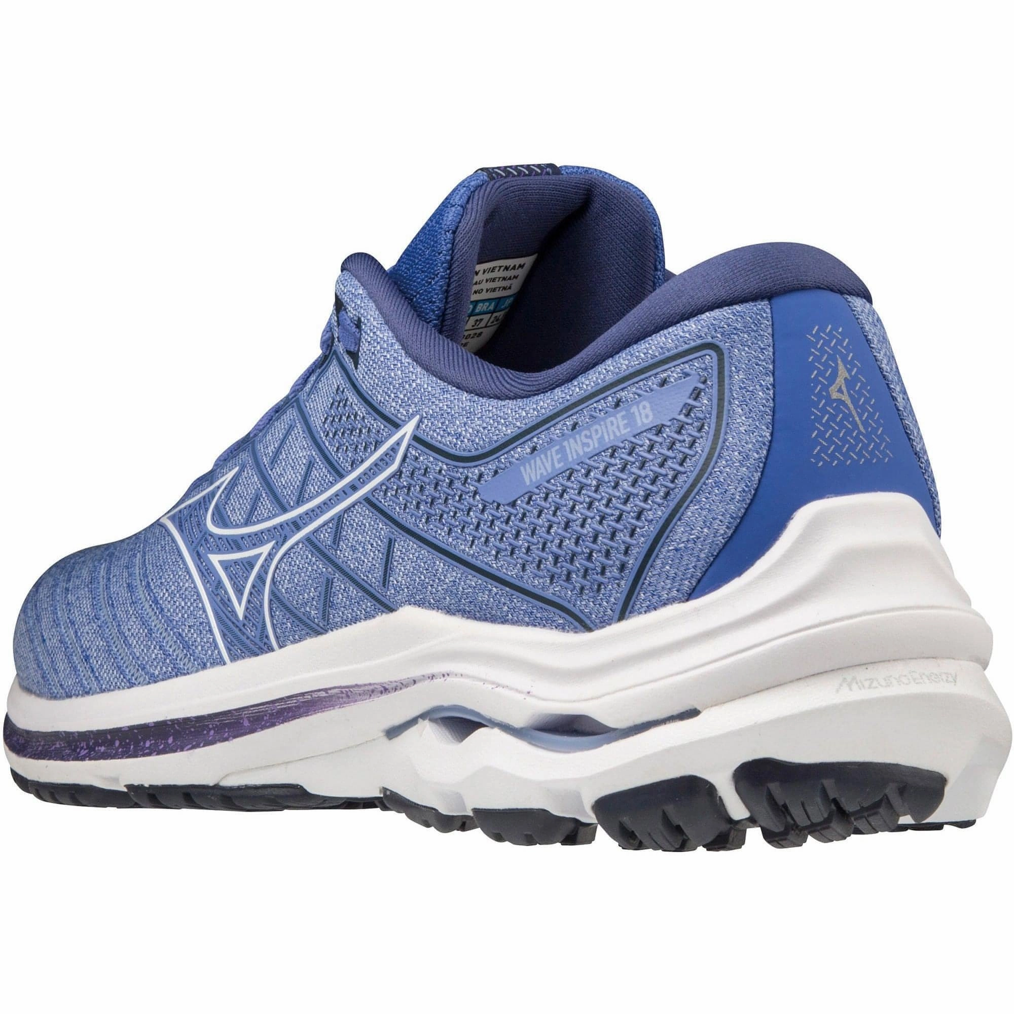 Built-in wear Low Effort Mizuno Wave Inspire 18 Womens Running Shoes - Blue